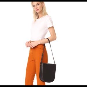 Madewell. Juniper shoulder bag. Black leather.